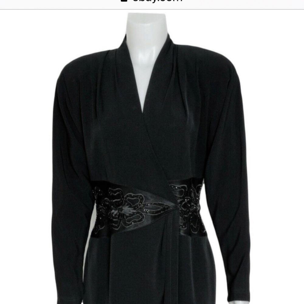 Gorge Vintage 1980s Daymor Couture by Mercedes Ferreira black gown sz 6 gown